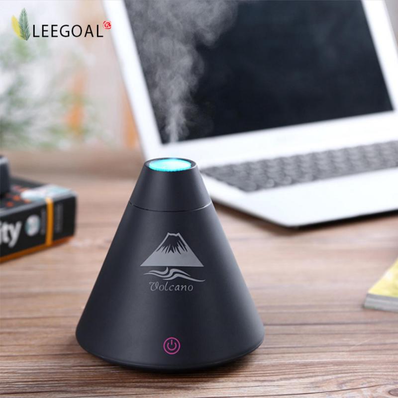 Leegoal 160ML Volcano Humidifier Mini Air Diffuser Purifier with USB LED Night Light (Black) Singapore