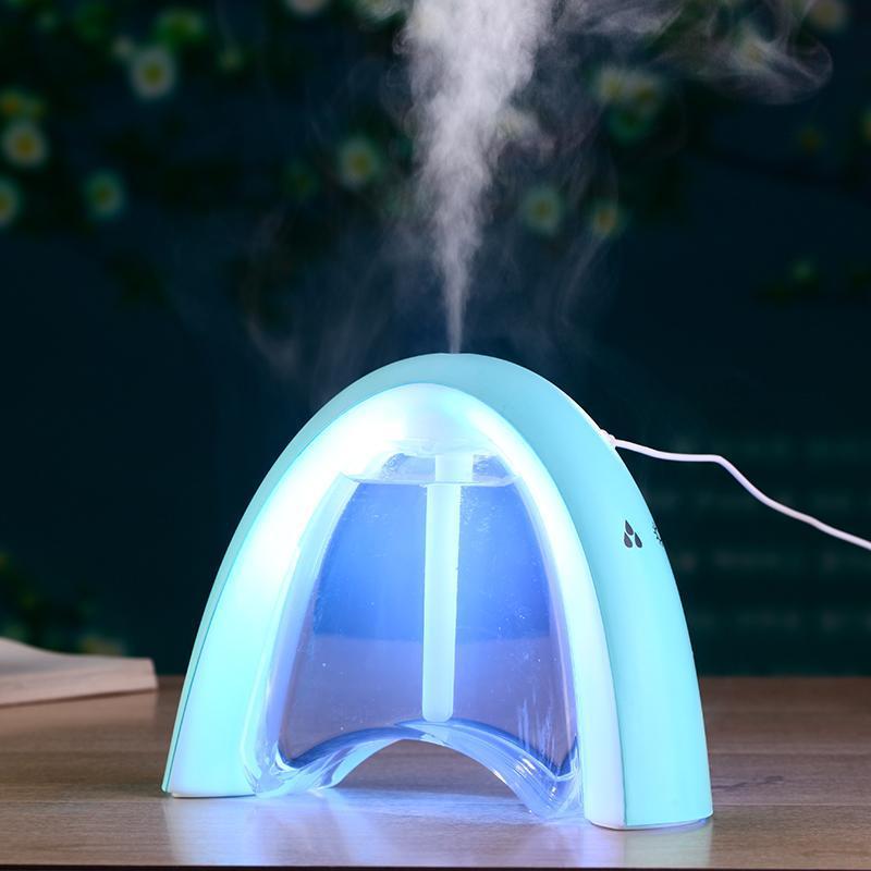 oppoing Essential Air Humidifier LED Night Light Mini Colorful Oil Diffuser / Cool Mist Humidifier Usb Humidifier Air Purifier With Message Writing Board For Home (Blue) Singapore