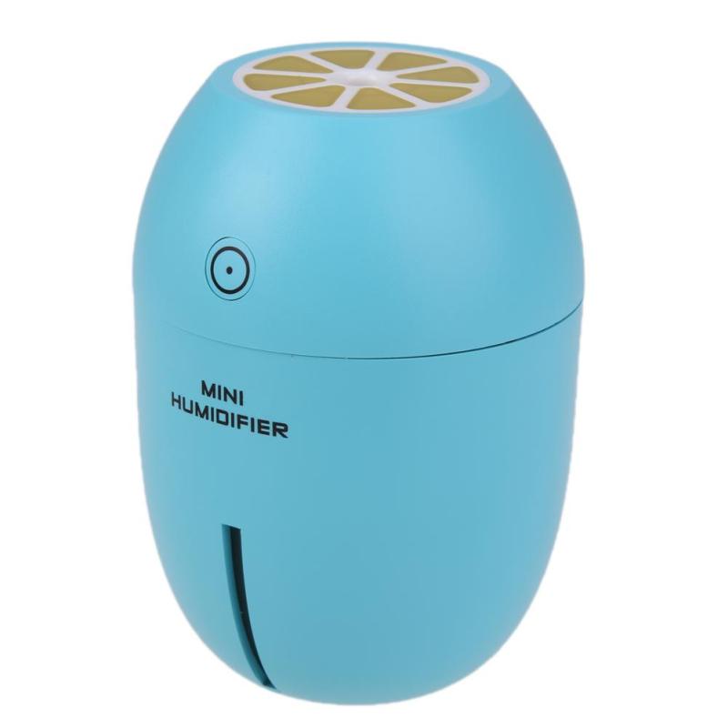 USB Lemon Ultrasonic Humidifier Portable LED Light for Home Office (Blue) - intl Singapore