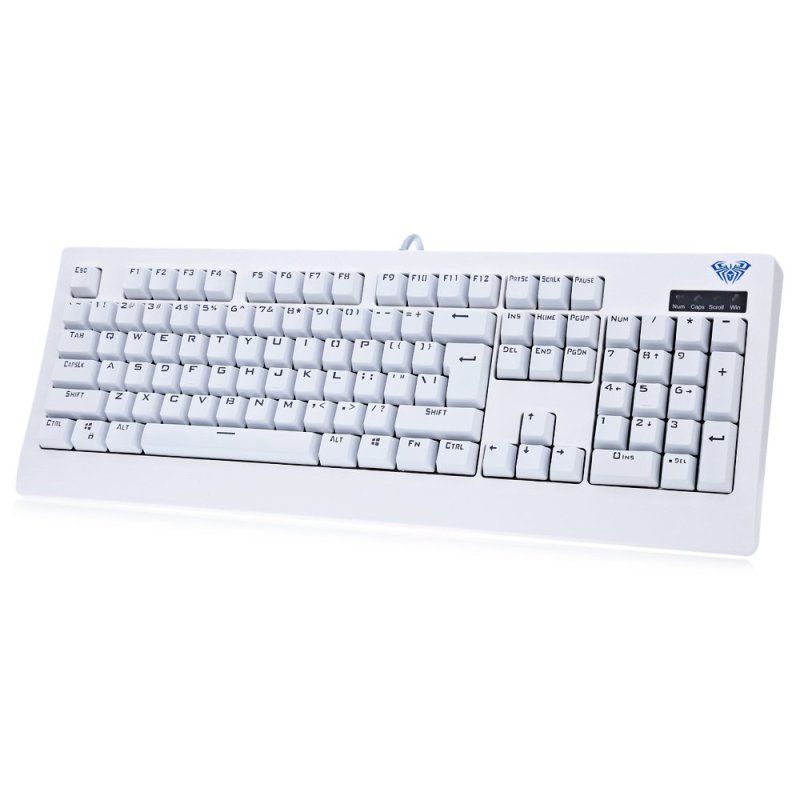 AULA 104-key LED Backlit Mechanical Gaming Keyboard (White) Singapore