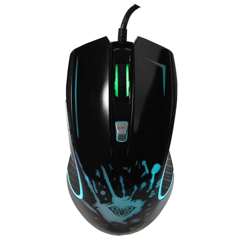 AULA 3500 DPI Professional USB Wired Optical 6-Key Gaming Mouse Support Self-defining Backlight Singapore