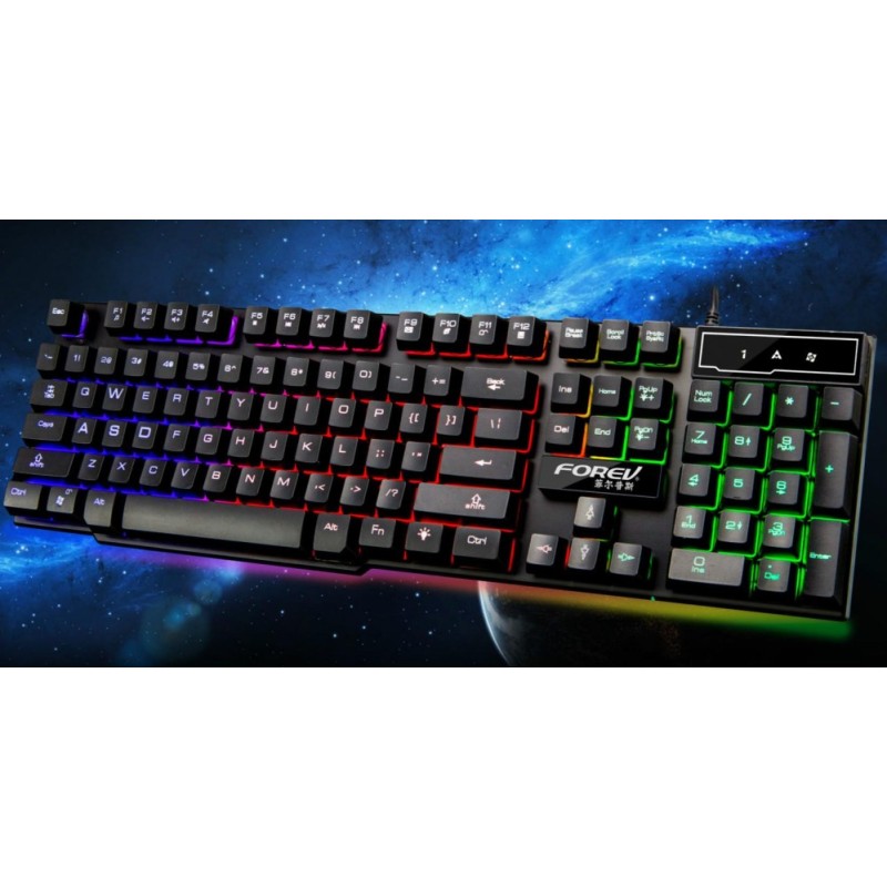 Floating Colorful Light Mechanical Feel Game Backlit Gaming Keyboard - intl Singapore