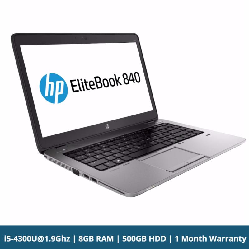 HP Elitebook 840 G1 14in Core i5-4300U@1.9Ghz 4th Gen 8GB RAM 500GB HDD Win 10 Pro Bluetooth Webcam Used