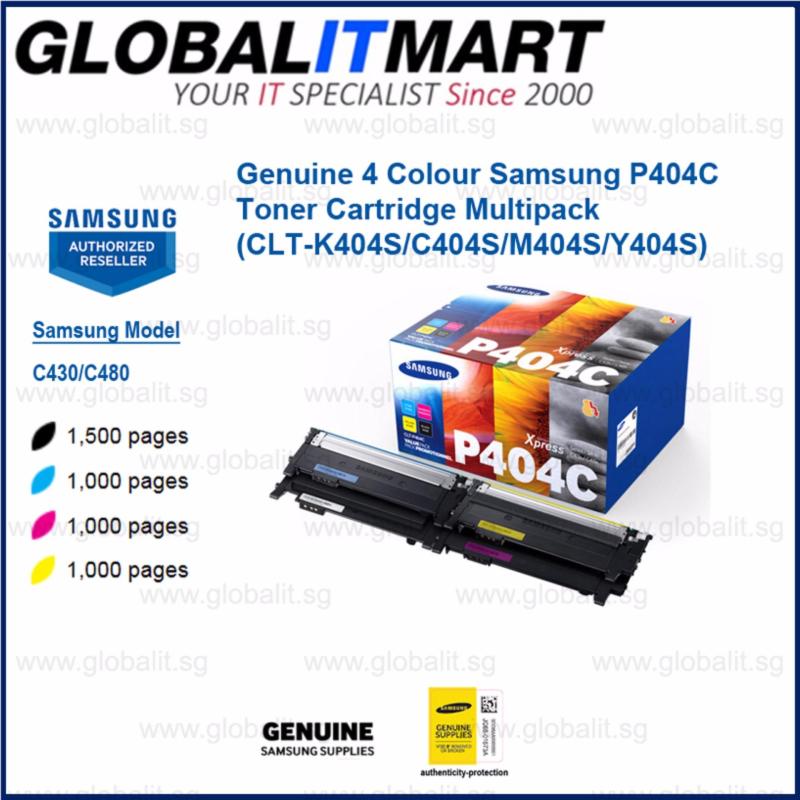 Samsung CLT-P404C (Original) Value Pack (Cyan+Magenta+Yellow+Black) Toner Cartridge for C430,C480 Singapore