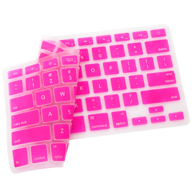 Silicone Keyboard Cover Skin for Apple Macbook Pro MAC 13 15 17 Air 13 (Rose-Red)