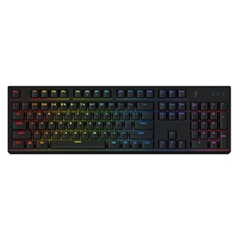 Tesoro Gram Spectrum Low Profile G11SFL Red Mechanical Switch Single Individual Per Key Full Color RGB LED Backlit Illuminated Mechanical Black Gaming Keyboard TS-G11SFL B (RD) - intl Singapore