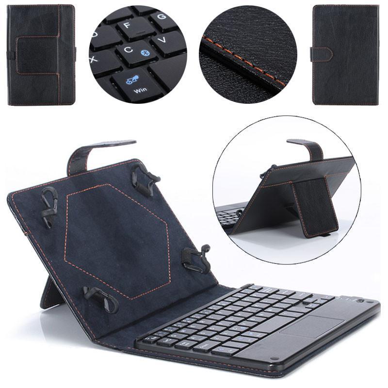 Universal 8-9 inch Bluetooth Keyboard Leather Stand Case For PC Tablet - intl Singapore