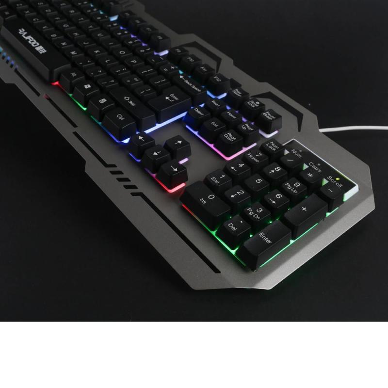 USB Wired Illuminated Colorful LED Backlight Multimedia PC Gaming Keyboard BK - intl Singapore