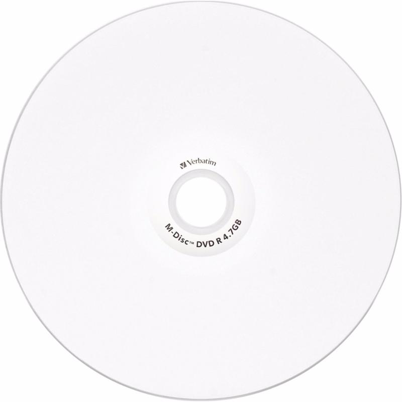 Verbatim MDisc Lifetime Archival 4.7GB Capacity Printable DVD-R DVDR Blank MEdia Recordable Disc 6x Discs Jewel Case 5 Pieces