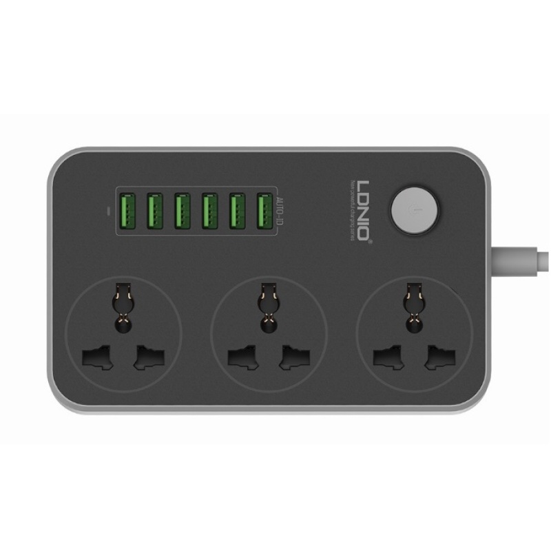 RC-Global Multifunction durable Universal Electric Power Extension strips socket plug Cable Extension Cord with 6 USB charger pot / wall socket 全球通用高端插线板带6USB充电插头 (LDNIO-SC3604)