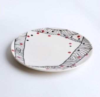 ChaBatree SOPHIE Hand Painted Ceramic Dessert Plate