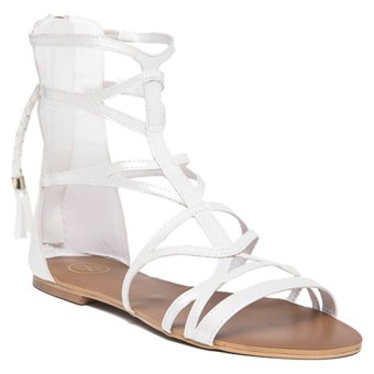 These gladiator sandals by LZD is secured with a zip-up closure at the ... These gladiator sandals by LZD is secured with a zip-up closure at the ...