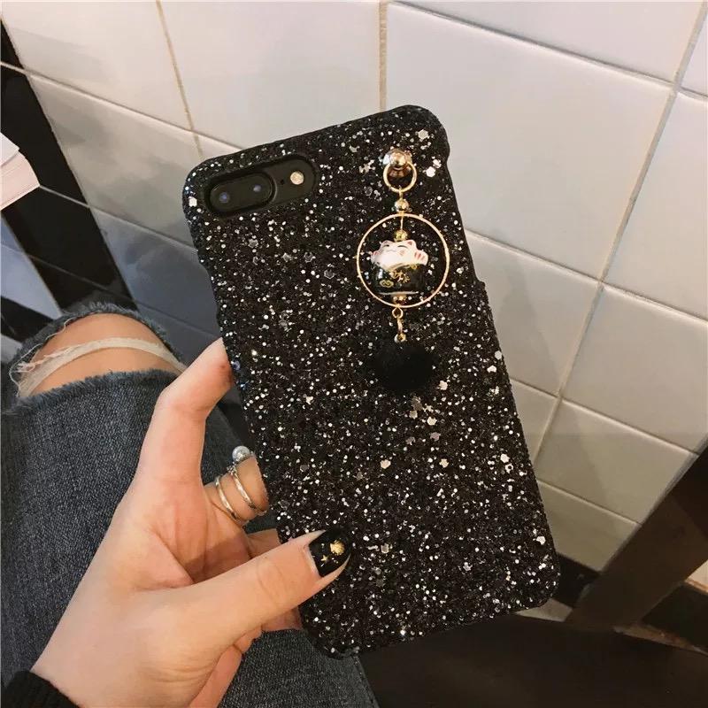Untuk Oppo F5 Remaja Lucu Kucing Berkilau Bulu Bola Case untuk Oppo F5 Remaja Meliputi Keras Case S-Internasional
