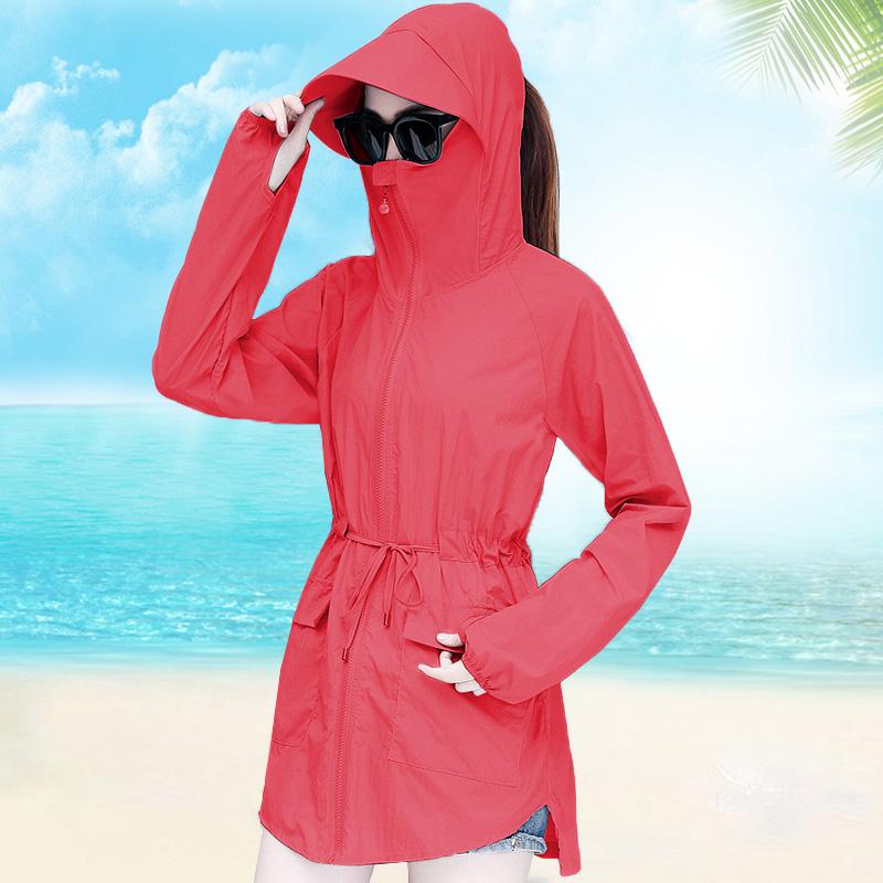 Bersepeda Tabir Surya Pakaian Wanita Sedang Versi Korea Musim Panas Mahasiswa Antiultraviolet Helm Longgar Bf Outdoor Pakaian Tabir Surya Tide-Intl