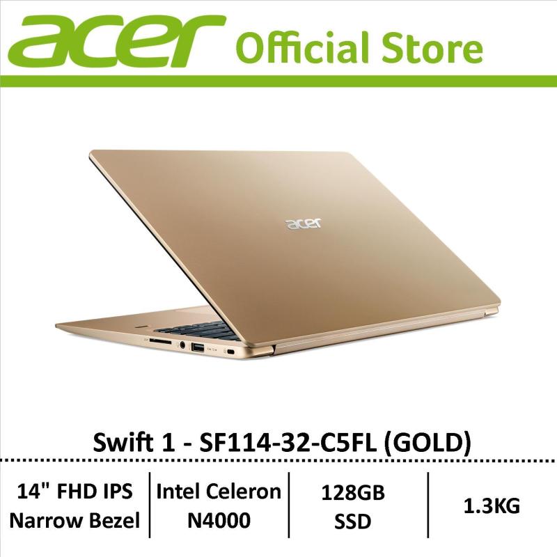 Acer Swift 1 SF114-32-C5FL (Gold) Thin and Light Narrow-Bezel Display Laptop