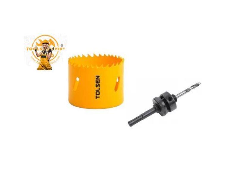 Tolsen Tools by EgHardware, 105mm Bi-metal Holesaw c/w Arbor 2 per Set