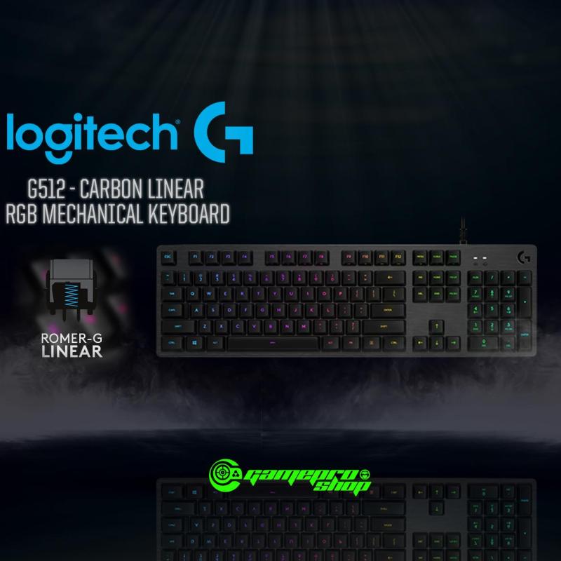 LOGITECH G512 CARBON (LINEAR/TACTILE/GX Blue) RGB MECHANICAL GAMING KEYBOARD *GSS PROMO* Singapore