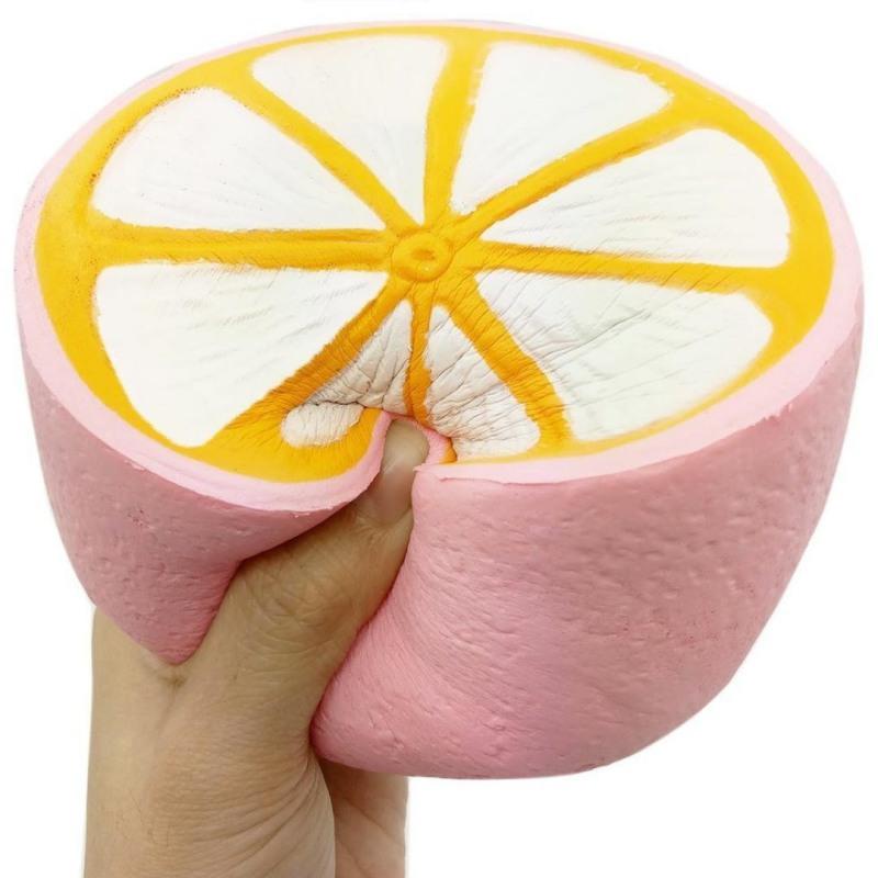 11*9.6 CM Ini dengan Harga Murah Mainan Dekompresi Cute Big Lemon Licin Lambat Rising Jumbo Anak-anak Anak Dewasa Anti Stres Mainan 2 warna