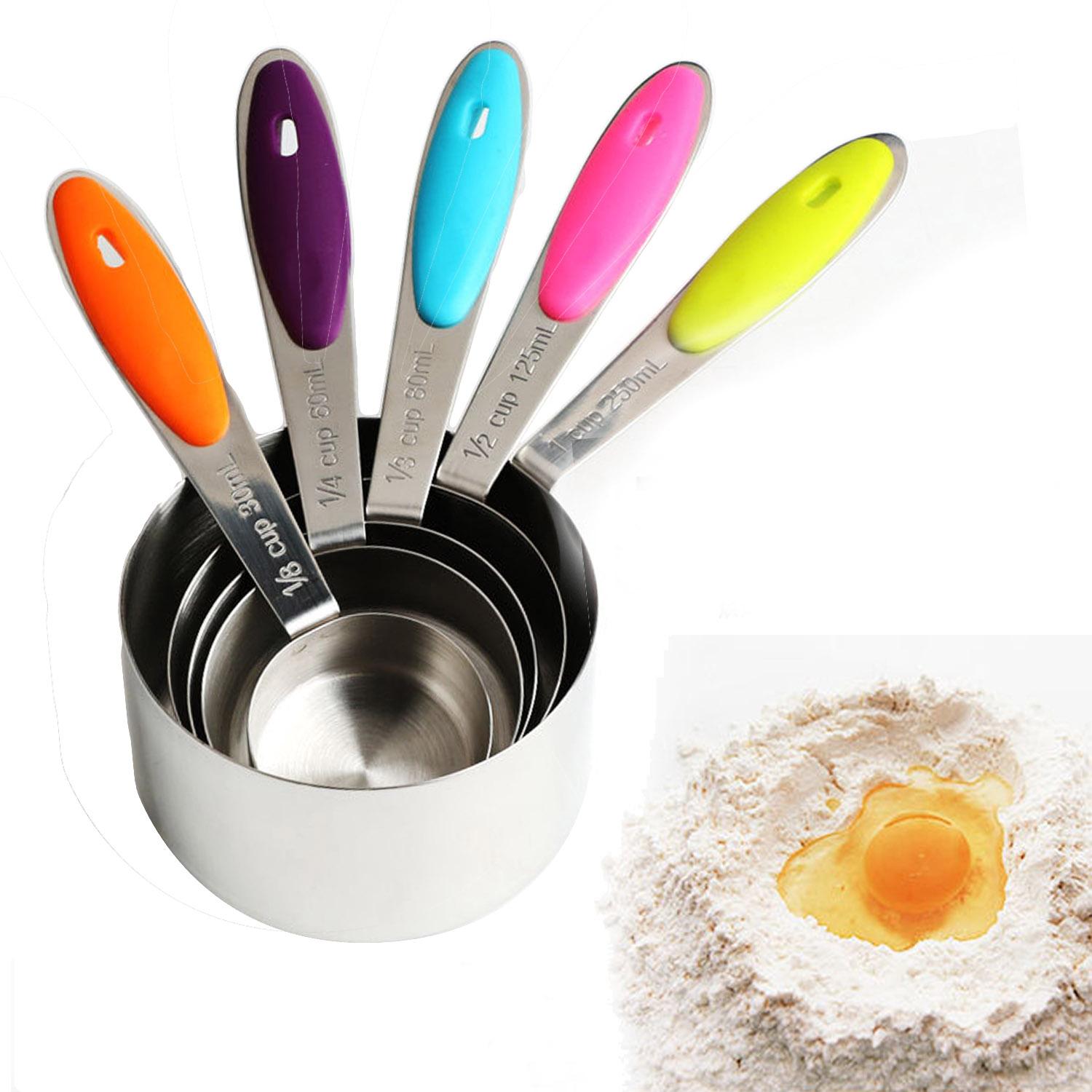 10 Pcs Stainless Steel Spice Tepung Cair Sendok Ukur Cangkir Sendok Teh Sendok Makan Set dengan ...