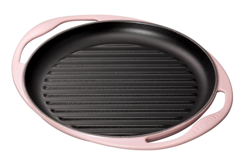 Le Creuset Cast Iron Round Grill 25cm (Chiffon Pink) - Online Exclusive Singapore
