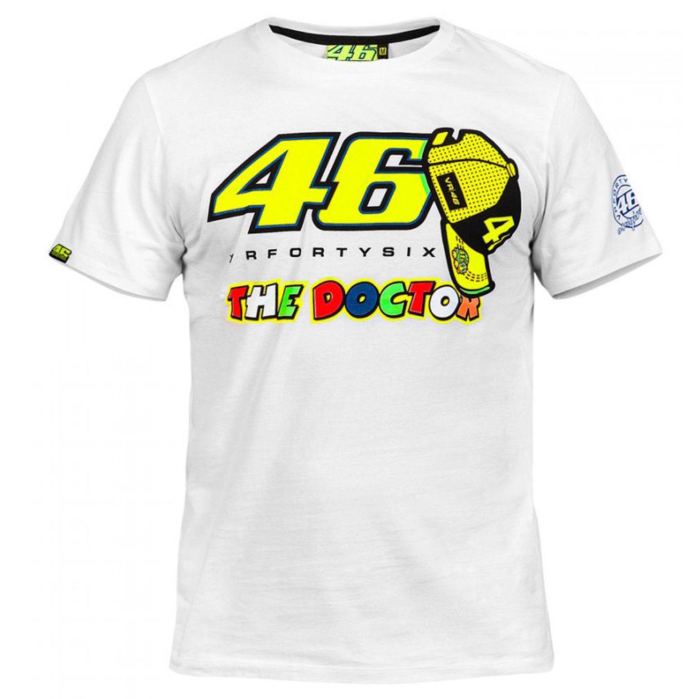 Baru Valentino Rossi VR46 Rossi Moto GP Pakaian Sepeda Motor Kapas Kasual Kaos Pendek (Warna: Biru Tua/Ukuran: XXL)