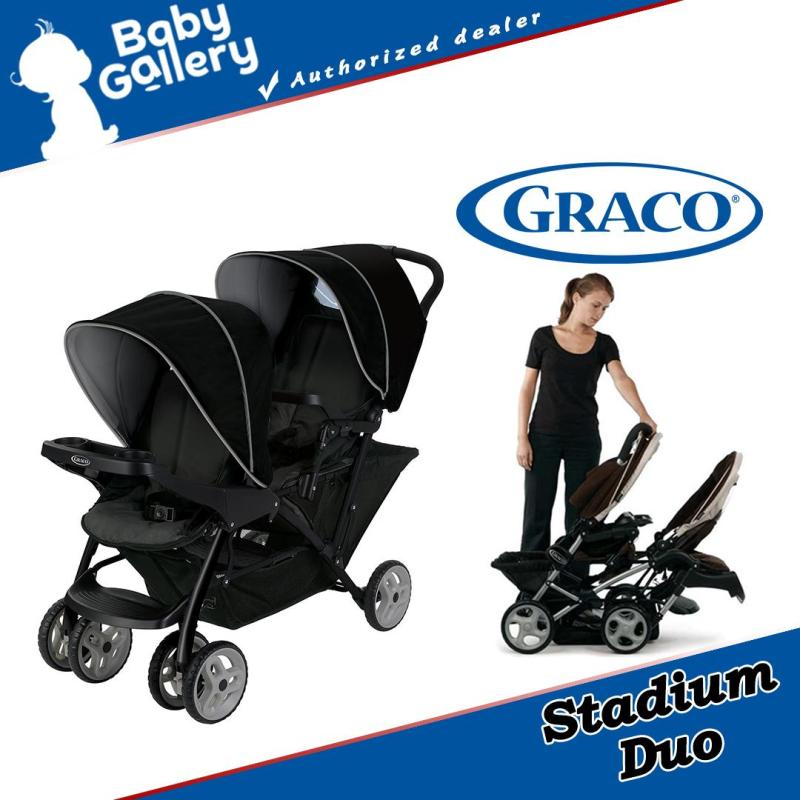Graco Stadium Duo Oxford Twin Strollers (Black Grey) Singapore