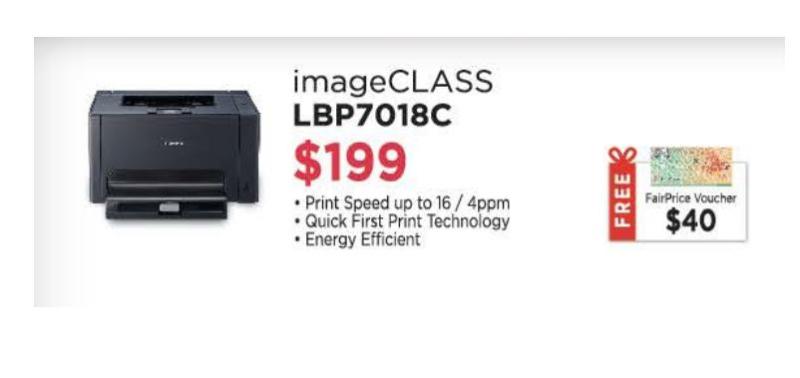 Canon Printer imageCLASS LBP7018C **Free $40 NTUC Till 26 Aug 2018 LBP 7018C 7018 Singapore