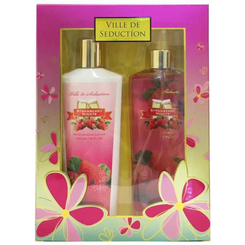 Buy STRAWBERRY NIGHTS VILLE DE SEDUCTION GIFT SET 240ML EACH Singapore