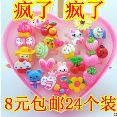 Korea Cincin Kecil dari Putri Anak Kartun Yang Indah Kebajikan Kotak Dekorasi Putri Cincin Bayi Mainan Baju Grosir