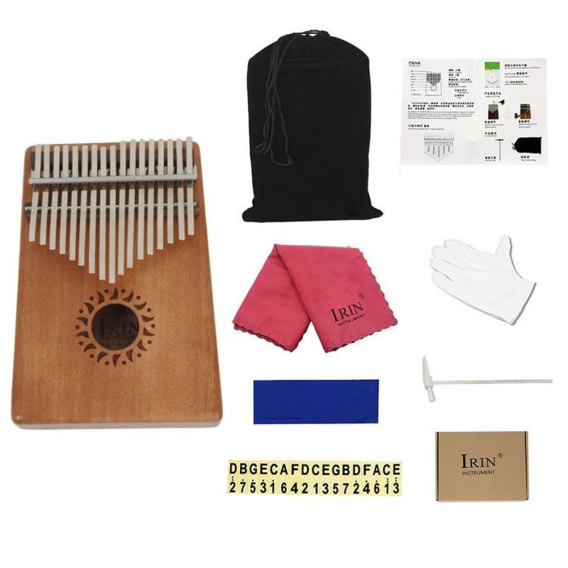 Điên Đối Phó 17 Phím Ngón Tay Cái Đàn Piano Châu Phi Solid Mahogany Ngón Tay Cái Ngón Tay Piano Sanza Một Phần