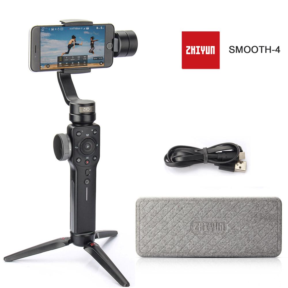 Zhiyun Halus 4 3-Axis Ponsel Cerdas Genggam Stabilizer Gimbal Vs Zhiyun Halus Model Q untuk iPhone X 8 Plus 8 7 6 S Samsung s9 S8 S7-Intl