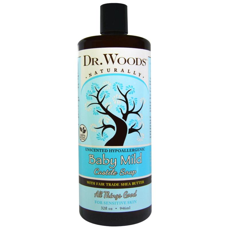 Buy Dr. Woods, Baby Mild, Castile Soap with Fair Trade Shea Butter, Unscented, (946 ml) Singapore
