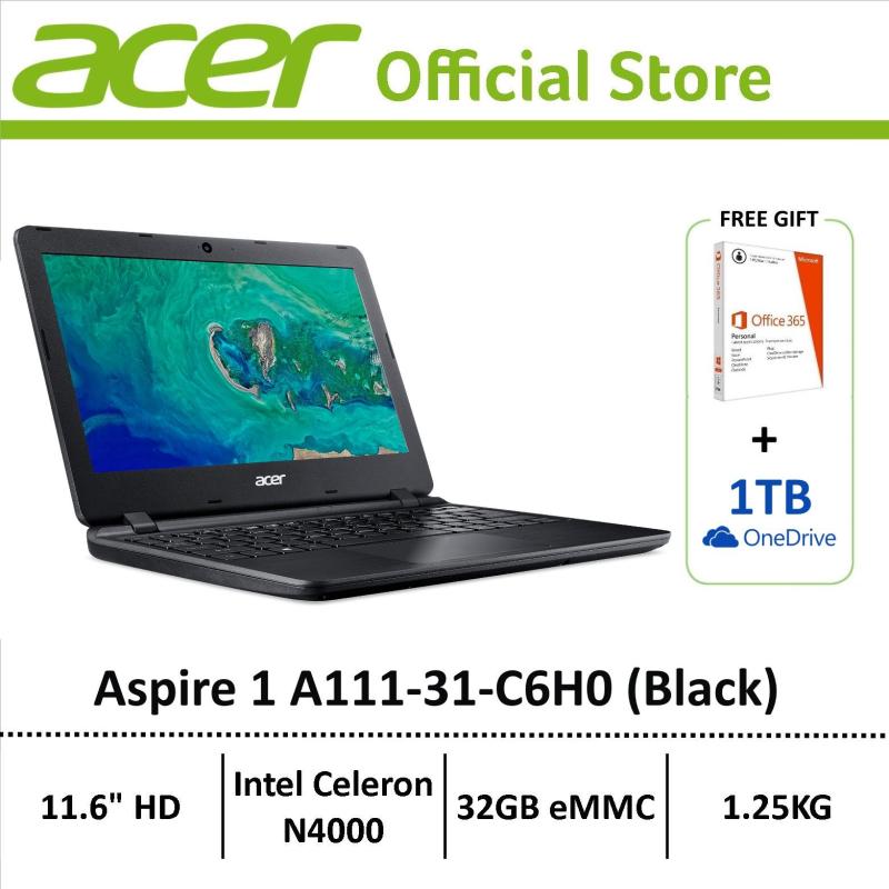 Acer Aspire 1 A111-31-C6H0 (Black) 11.6-inch HD Lightweight Laptop