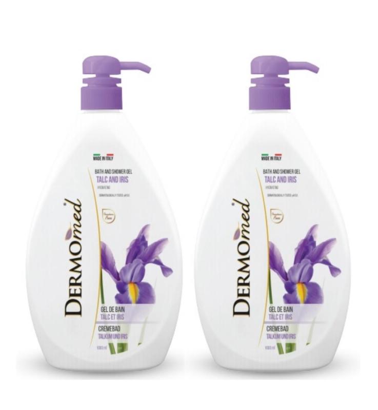 Buy 2 x Dermomed Bath & Shower Gel Talc & Iris 1000ml Singapore