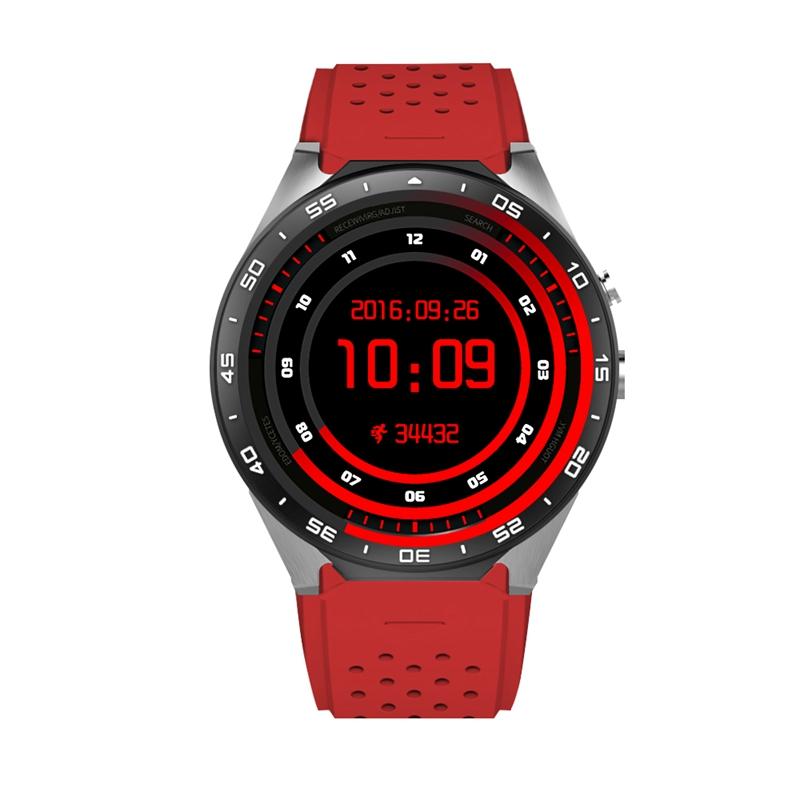 Tohayie KW88 Jam Tangan Pintar Android 5.1 OS MTK6580 Quad Core 1.3 GHz 2.0MP Kamera 3G WIFI GPS ROM 4 GB + RAM 512 MB Pria Smartwatch