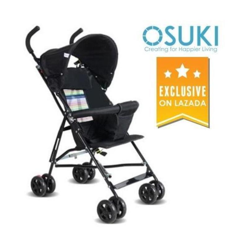 OSUKI Japan Quality Light Weight Foldable Baby Stroller (Black) Singapore