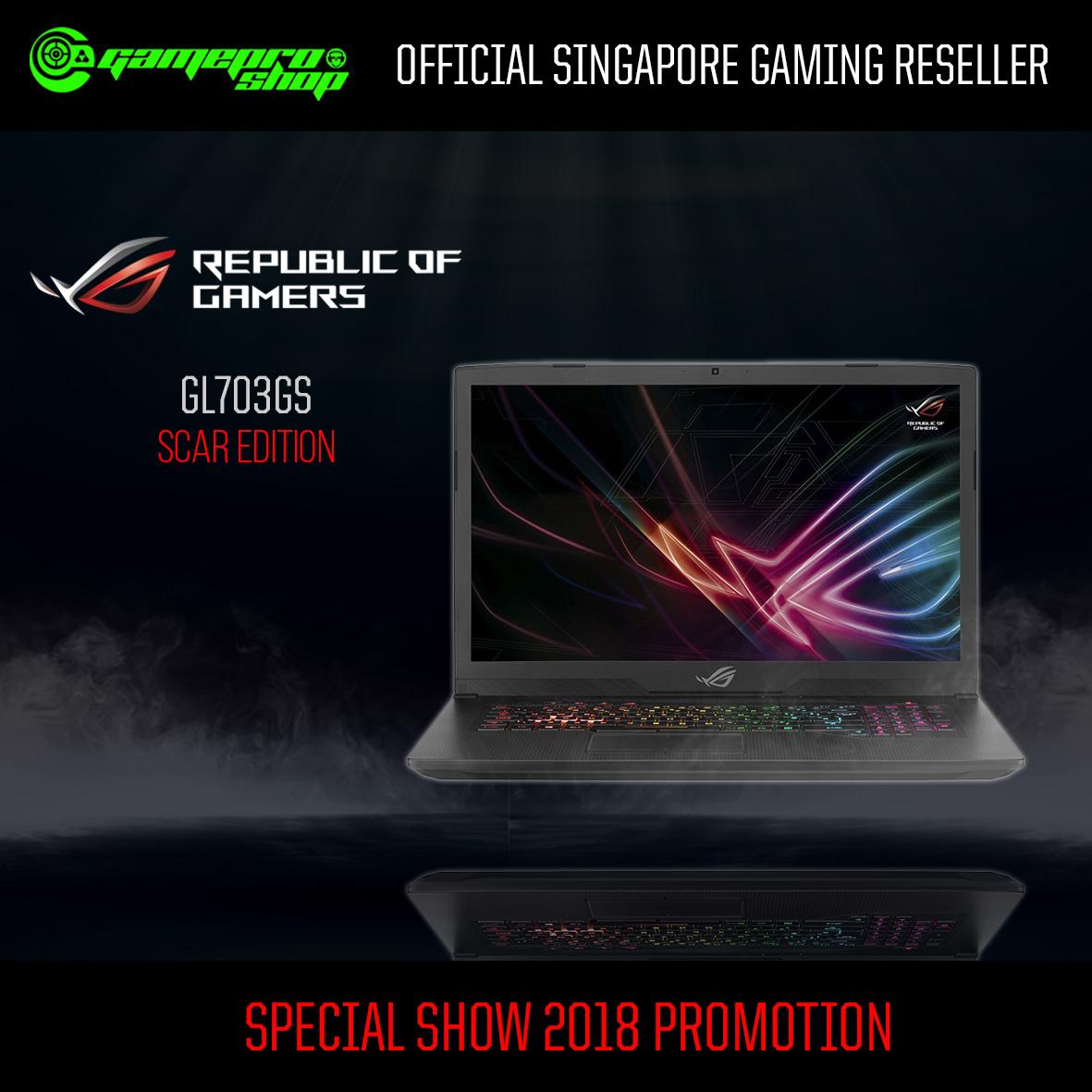 8th Gen ASUS GL703GS-E5010T (I7-8750H 16GB 1TB+256GB SSD 17.3INCH WIN 10) *GSS PROMO*