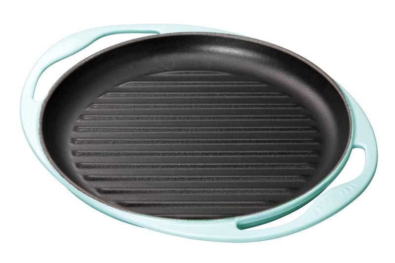 Le Creuset Cast Iron Round Grill 25cm (Cool Mint) - Online Exclusive Singapore