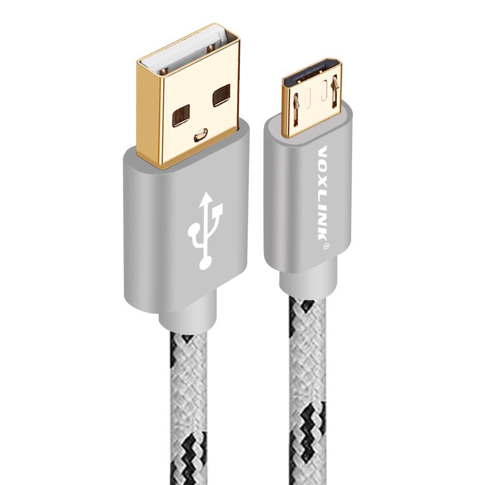 Kualitas Bagus 2 M USB Kabel Cepat Pengisi Daya Data Sinkronisasi Pengisian Kabel untuk Samsung Huawei Xiaomi Grey-Internasional