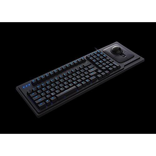 tesoro g6tl ergonomic backlit mechanical keyboard with optical trackball mouse