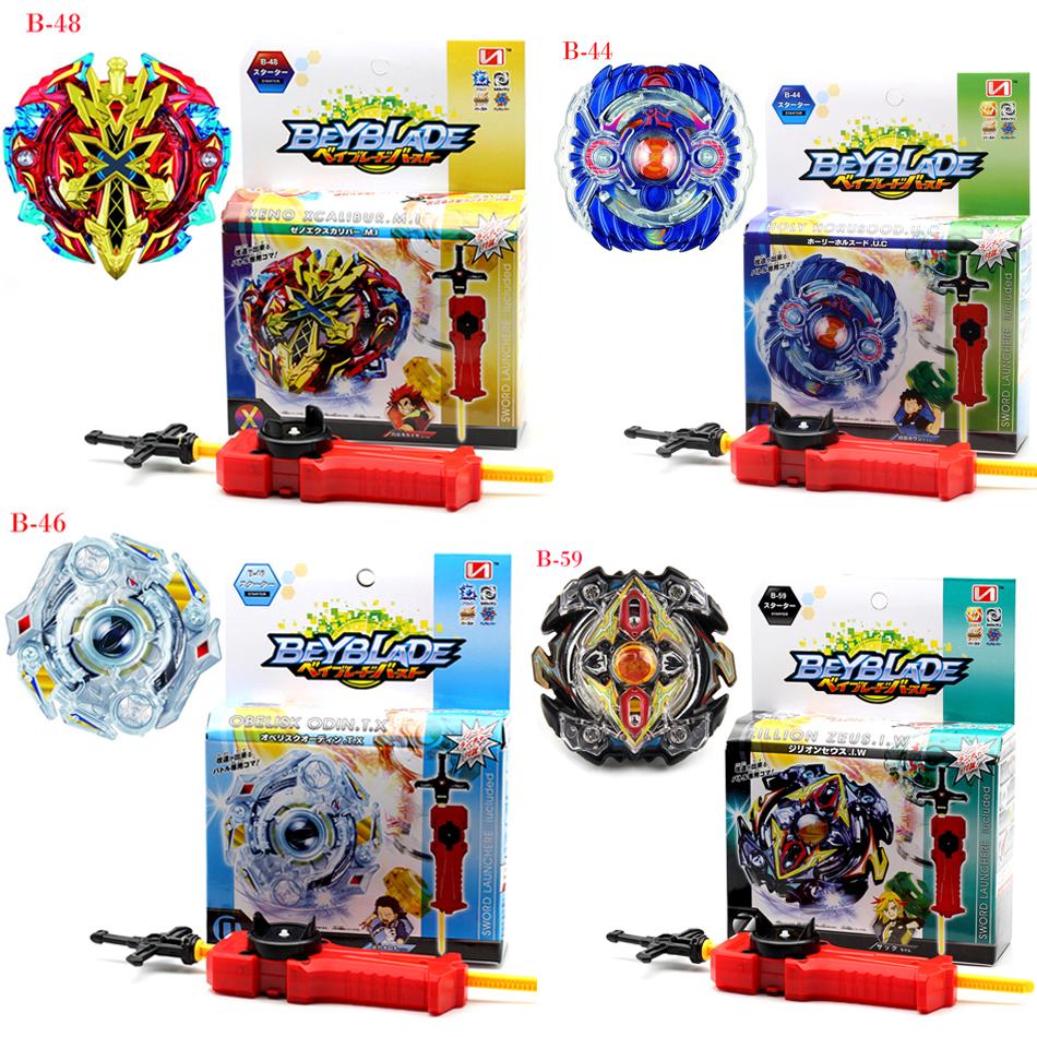 Beyblade Burst B-48 B-46 B-44 B-59 Starter Zeno Excalibur .M.I (Xeno Xcalibur .M.I) with launcher kids toys - intl