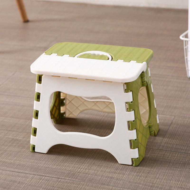 Home Color Plain Folding Stool Children Bathroom Stool Adult Queue Artifact Portable Plastic Folding Stool (SMALL)