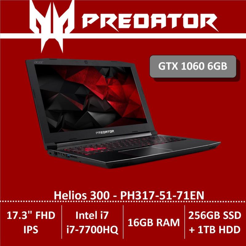 Predator Helios 300 PH317-51-71EN 17.3 FHD IPS Gaming Laptop with Nvidia GTX 1060