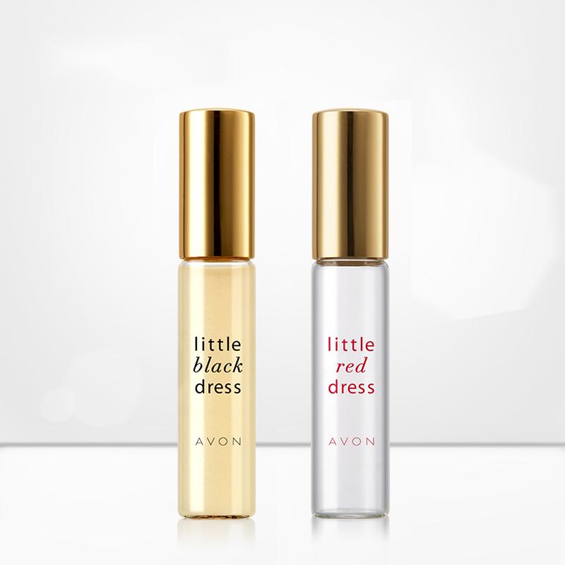 Avon Parfum Rok Hitam Kecil Kelereng Gaun Merah
