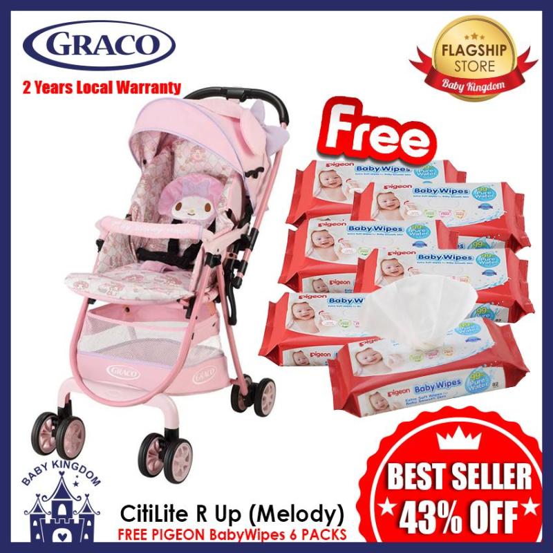 Graco CitiLite R Up Stroller Limited Edition (Melody) - Local Warranty FREE Pigeon Wipes 6 Packs Singapore