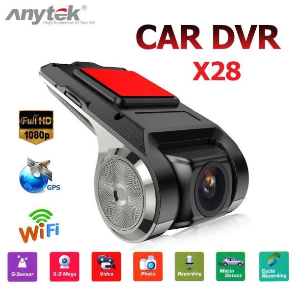 Camera DVR Anytek X28 Cho Xe Hơi Máy Quay Video Camera Hành Trình FHD 1080P Cảm Biến Va Chạm ADAS WiFi