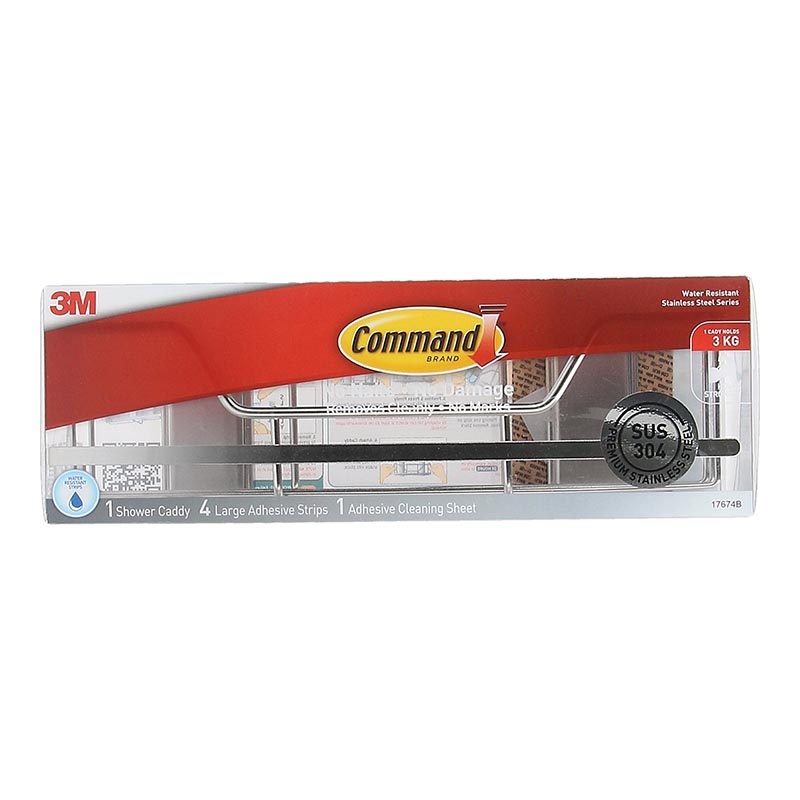 3m Command Stainless Steel Shower Caddy 17674b
