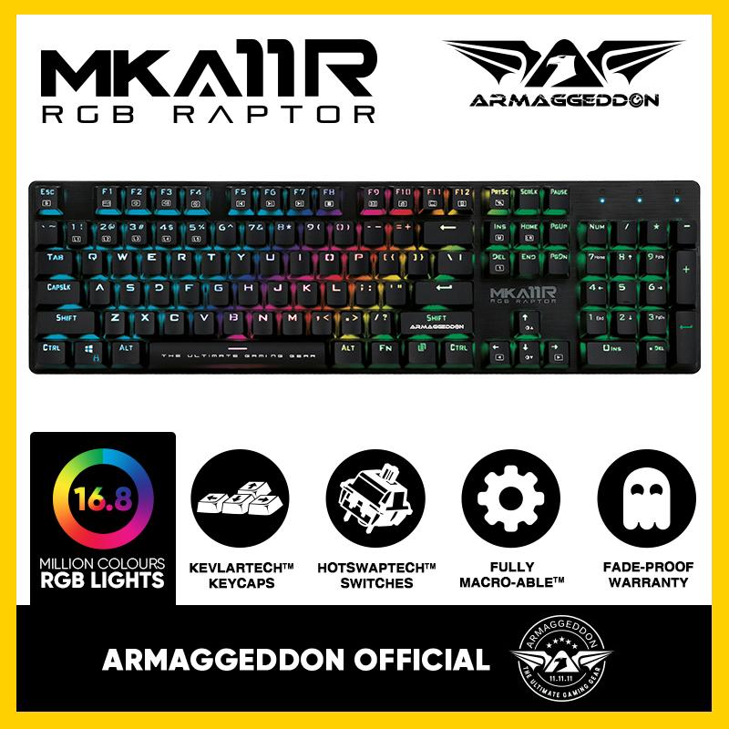 Armaggeddon Mechanical Gaming Keyboard MKA-11R(New) Fully Macro-able⢠Singapore