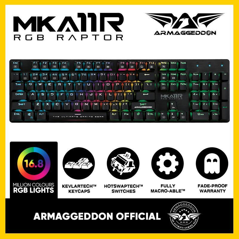 Armaggeddon Mechanical Gaming Keyboard MKA-11R(New) Fully Macro-able⢠Singapore