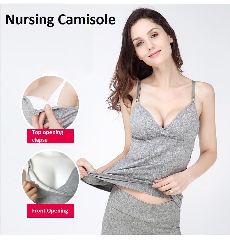 nursing tank with built in padded bra